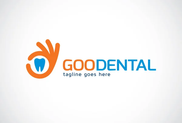 Buon logo dentale Template Design vettoriale, emblema, concetto di design, simbolo creativo, icona — Vettoriale Stock