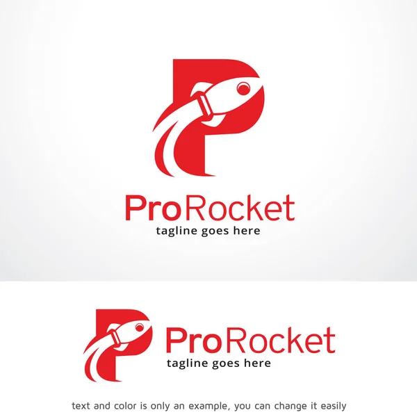 Carta P Rocket Logo Template Design Vetor, Emblema, Conceito de Design, Símbolo Criativo, Ícone — Vetor de Stock