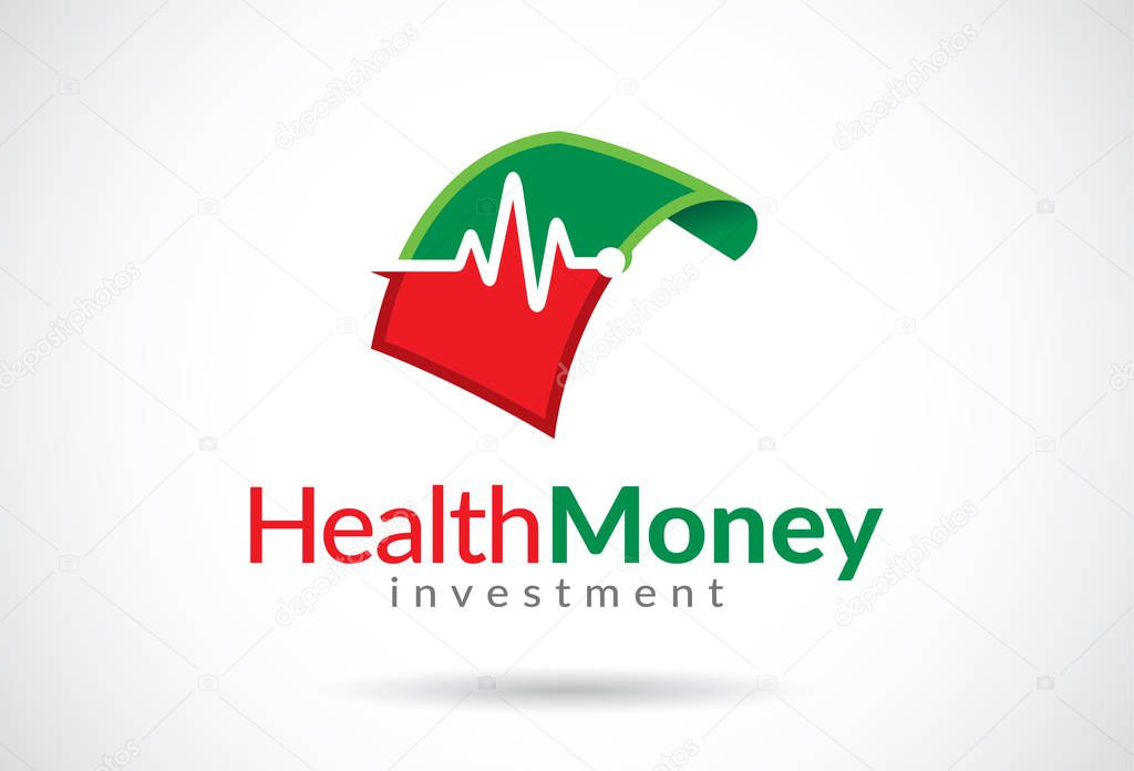 Health Money Logo Template Design Vector, Emblem, Design Concept, Creative Symbol, Icon
