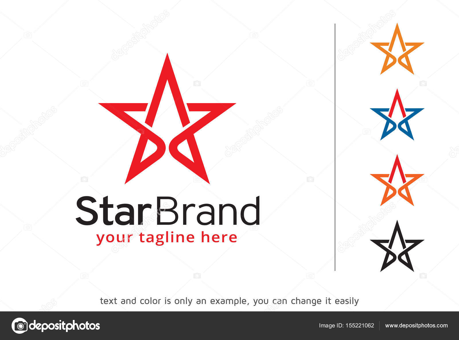 Star Brand Logo Template Design Vector, Emblem, Design Concept, Creative Symbol, Icon — Stock