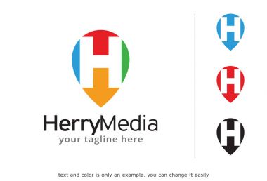 H harfi Logo şablonu tasarım vektör, amblem, tasarım konsepti, yaratıcı sembolü, simgesi