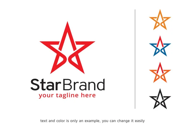 Templat: Star Brand Logo Template Design Vector, Emblem, Design Concept, Creative Symbol, Icon - Stok Vektor