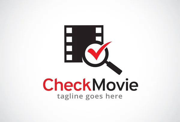Check Movie Logo Template Diseño Vector, Emblema, Concepto de diseño, Símbolo creativo, Icono — Vector de stock