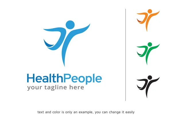 People Logo Template Design Vector, Emblema, Concepto de diseño, Símbolo creativo, Icono — Vector de stock
