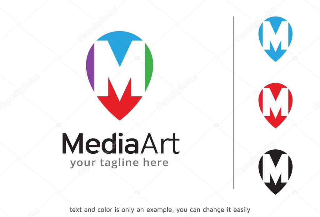 Letter M Logo Template Design Vector, Emblem, Design Concept, Creative Symbol, Icon