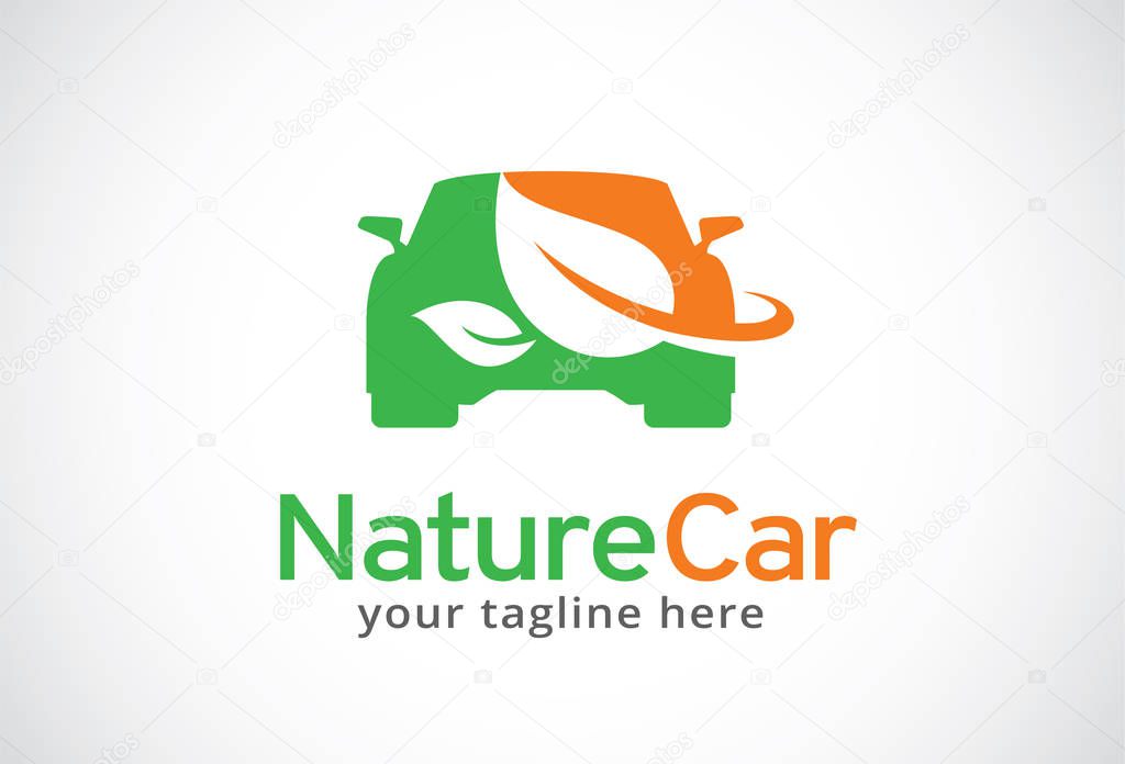 Nature Car Logo Template Design Vector, Emblem, Design Concept, Creative Symbol, Icon