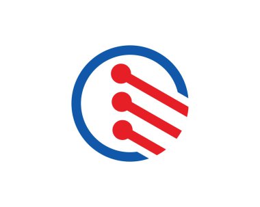 Daire Tech Logo şablonu tasarlamak vektör, amblem, tasarım konsepti, yaratıcı simge, simge