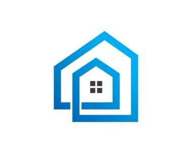 Basit ev Logo şablonu tasarlamak vektör, amblem, tasarım konsepti, yaratıcı sembol simge