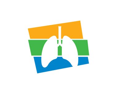 Akciğer Logo şablonu tasarlamak vektör, amblem, tasarım konsepti, yaratıcı sembol simge