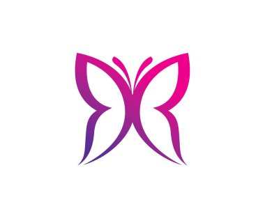 Kelebek Logo şablonu tasarlamak vektör, amblem, tasarım konsepti, yaratıcı simge, simge