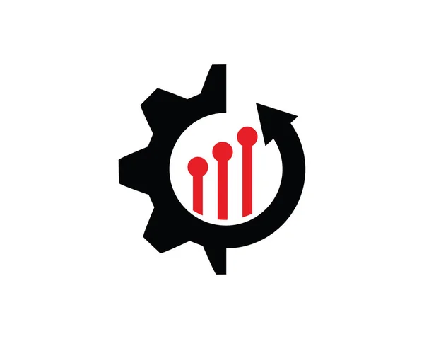 Tecnologia Círculo Logo Modelo Design Vetor, Emblema, Conceito de Design, Símbolo Criativo, Ícone — Vetor de Stock