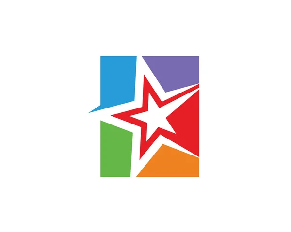 Vector de diseño de la plantilla de logotipo de Star Box, emblema, concepto de diseño, símbolo creativo, icono — Vector de stock
