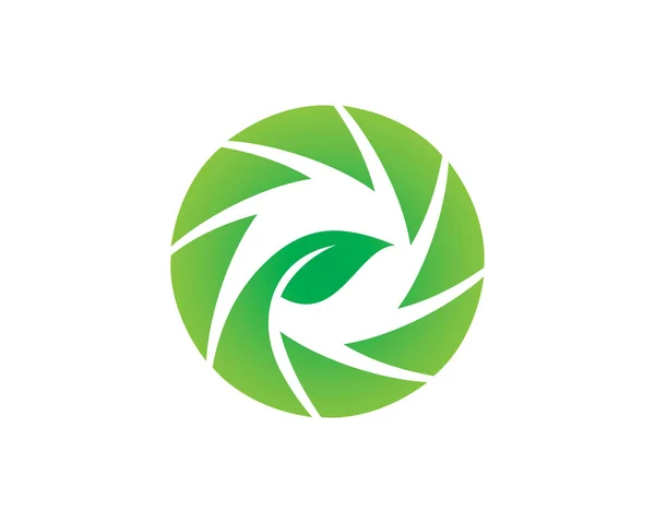 Natuur fotografie Logo ontwerp Vector, embleem, Design Concept, creatieve symbool, pictogram-sjabloon — Stockvector
