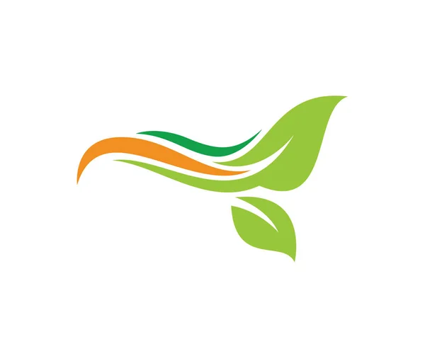 Plantilla de diseño de logotipo de hoja verde Vector, emblema, concepto de diseño, símbolo creativo, icono — Vector de stock