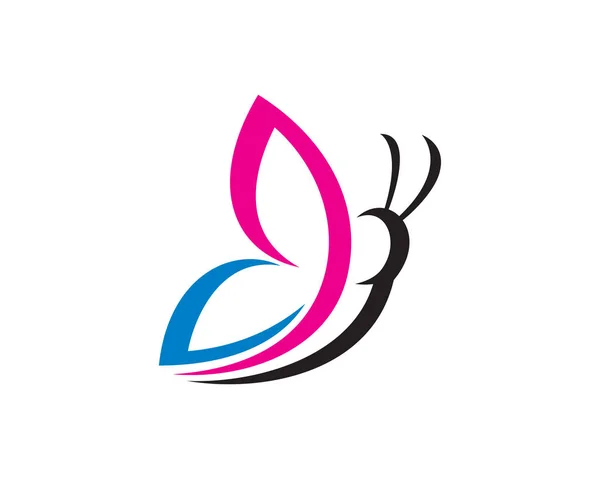Vector de diseño de la plantilla de logotipo de mariposa de belleza, emblema, concepto de diseño, símbolo creativo, icono — Vector de stock
