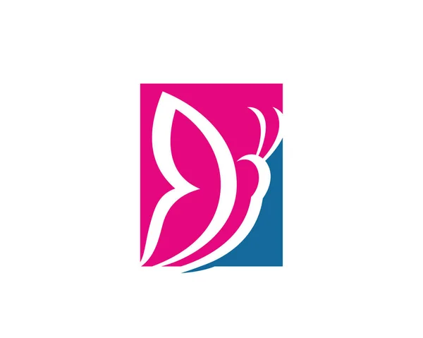 Площа метелик логотип шаблон дизайну Векторна емблема дизайну концепцію, творчих символ, значок — стоковий вектор