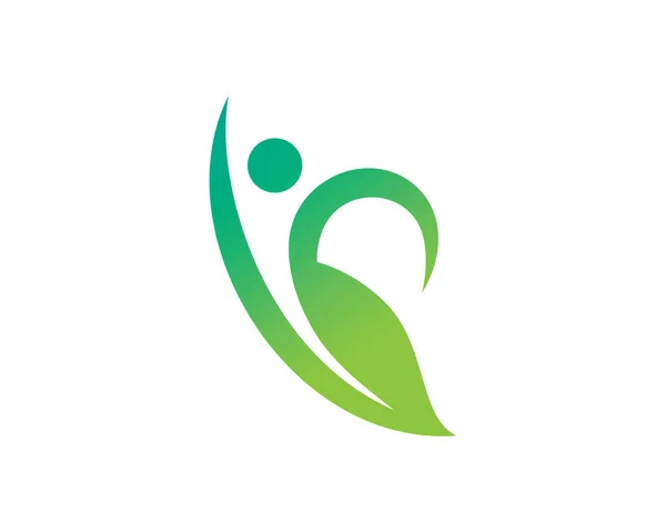 Plantilla de logotipo de Nature People Vector, emblema, concepto de diseño, símbolo creativo, icono — Vector de stock
