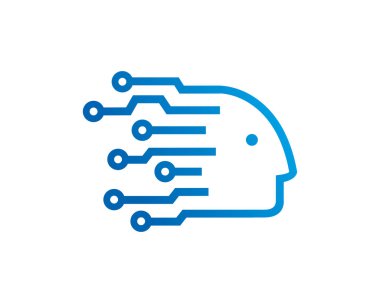 Geek teknoloji Logo şablonu tasarlamak vektör, amblem, tasarım konsepti, yaratıcı sembol simge