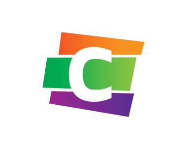 C harfi Logo şablonu tasarım vektör, amblem, tasarım konsepti, yaratıcı sembolü, simgesi