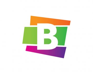 Mektup B Logo şablonu tasarım vektör, amblem, tasarım konsepti, yaratıcı sembolü, simgesi