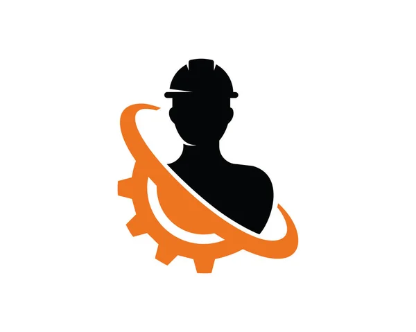Modèle de logo d'ingénieur vecteur de conception, emblème, concept de conception, symbole créatif, icône — Image vectorielle
