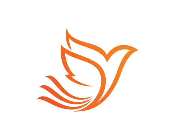Plantilla de logotipo Bird Love Vector de diseño, emblema, concepto de diseño, símbolo creativo, icono — Vector de stock