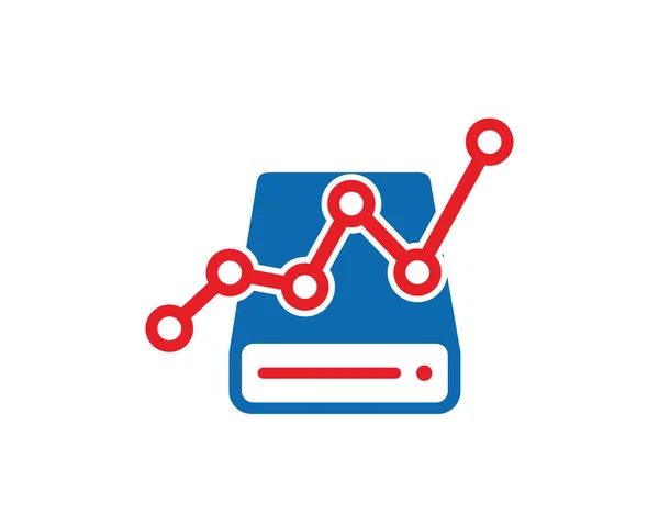 Disk Stats Logo Template Design Vetor, Emblema, Conceito de Design, Símbolo Criativo, Ícone —  Vetores de Stock