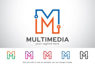 Harf M Logo şablonu tasarım vektör, amblem, tasarım konsepti, yaratıcı sembolü, simgesi