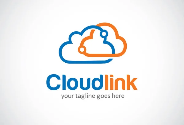 Cloud Link Logo Template Design Vetor, Emblema, Conceito de Design, Símbolo Criativo, Ícone —  Vetores de Stock