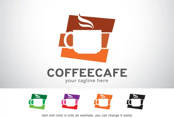 Coffee Cafe Logo Template Design Vector, Emblem, Design Concept, Creative Symbol, Icon — Stock Vector