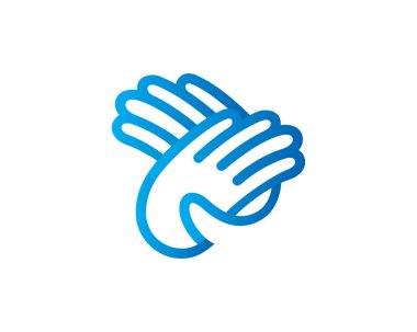 Sosyal el Logo şablonu tasarlamak vektör, amblem, tasarım konsepti, yaratıcı sembol simge