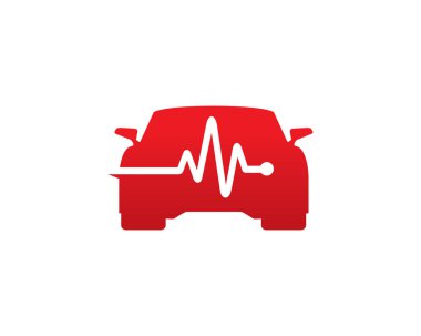 Soyut araba kare logo şablonu