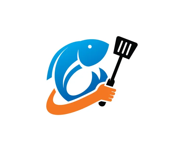 Sea Food Logo Template Design Vetor, Emblema, Conceito de Design, Símbolo Criativo, Ícone —  Vetores de Stock