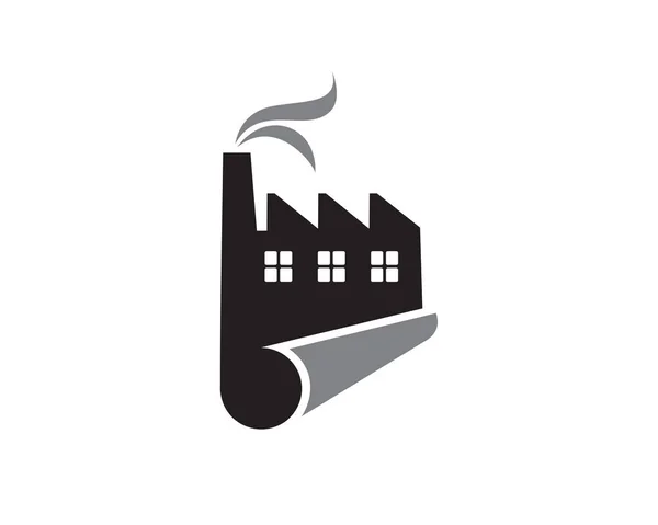 Papírové Factory Logo šablony Design vektor, znak, koncepce designu, kreativní Symbol, ikona — Stockový vektor