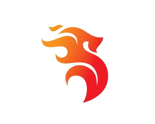 Modèle de logo de feu lettre S vecteur de conception, emblème, concept de conception, symbole créatif, icône — Image vectorielle