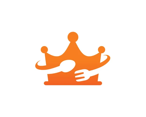 Modèle Abstrait Logo Carré King Food — Image vectorielle