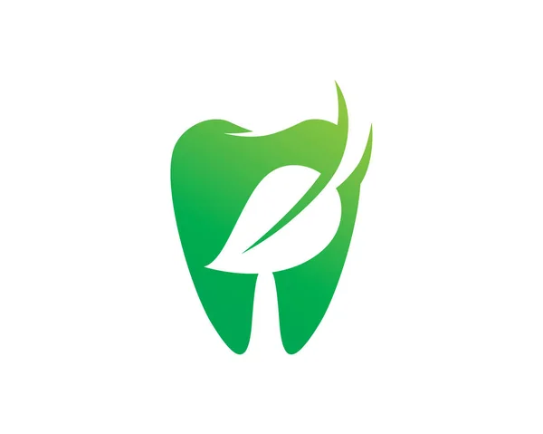 Plantilla Logotipo Dental Verde Abstracto — Vector de stock