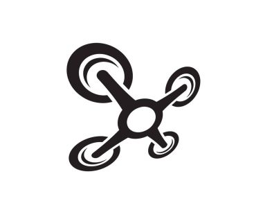 Drone Logo Şablon Tasarım Vektörü, Amblem, Tasarım Konsepti, Yaratıcı Sembol, Simge