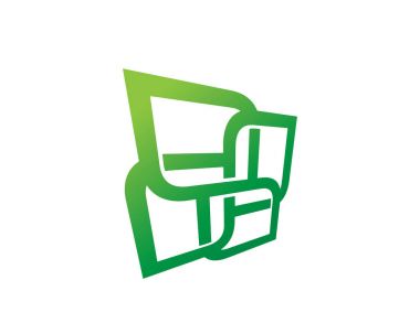 Soyut Logo şablonu tasarım vektör yaprak, amblem, tasarım konsepti, yaratıcı simge, simge