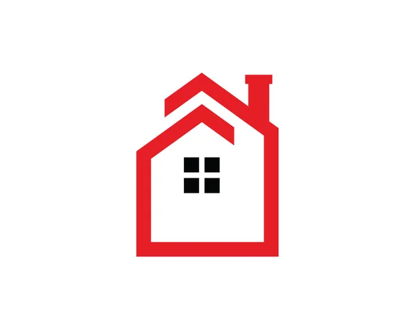 Minimalistische huis Logo Template Design Vector — Stockvector