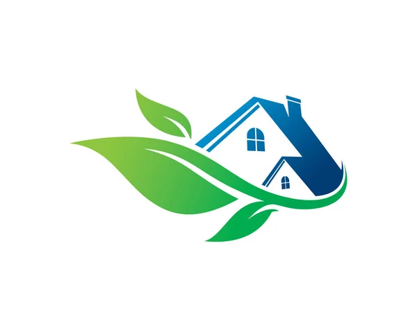 Εικονίδιο Eco House λογότυπο προτύπου σχεδίασης διάνυσμα, έμβλημα, σχεδιασμού έννοια, δημιουργική σύμβολο, — Διανυσματικό Αρχείο