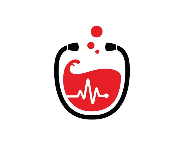 Doação de sangue Logo Template Design Vetor, Emblema, Conceito de Design, Símbolo Criativo, Ícone — Vetor de Stock