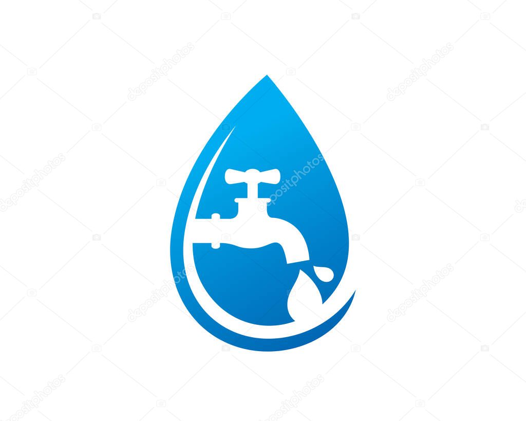 Clean Water Logo Template Design Vector, Emblem, Design Concept, Creative Symbol, Icon