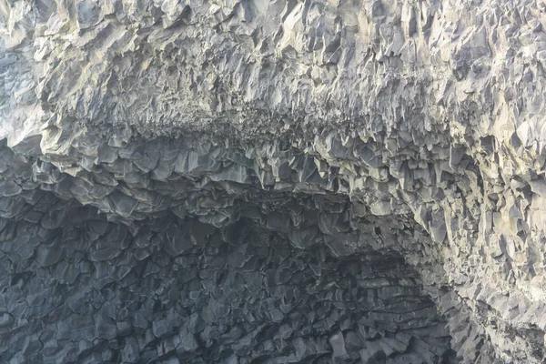 A textura da caverna de basalto na Islândia close-up — Fotografia de Stock