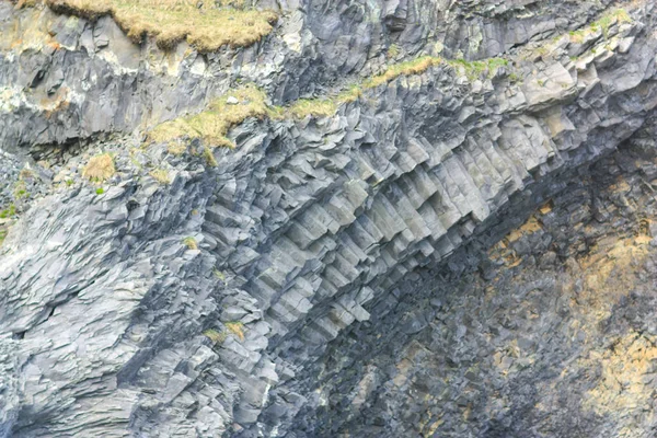 Die Textur der Basalthöhle in Island Nahaufnahme — Stockfoto