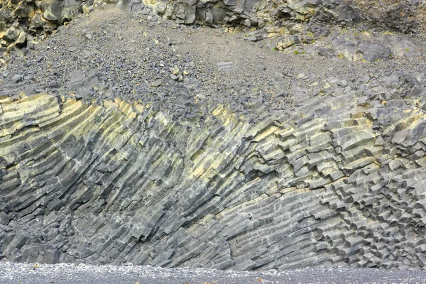 A textura da caverna de basalto na Islândia close-up — Fotografia de Stock