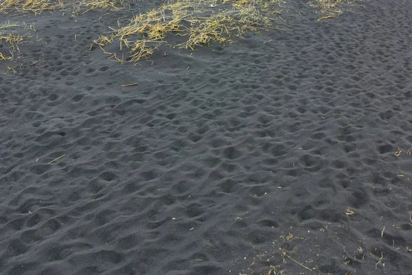 The texture of the black sand beach in Iceland — 스톡 사진