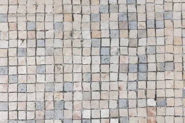 Pavement, lined with old stone tiles