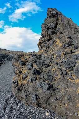 İzlanda 'da bazalt kolon oluşumu. Arkaplan
