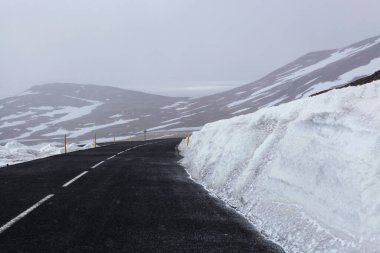 Kuzey İzlanda 'nın karla kaplı yolları, gidilecek uzun bir yol